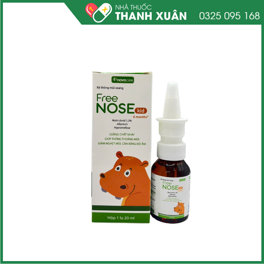 Free Nose Kid hỗ trợ giảm viêm mũi, sổ mũi